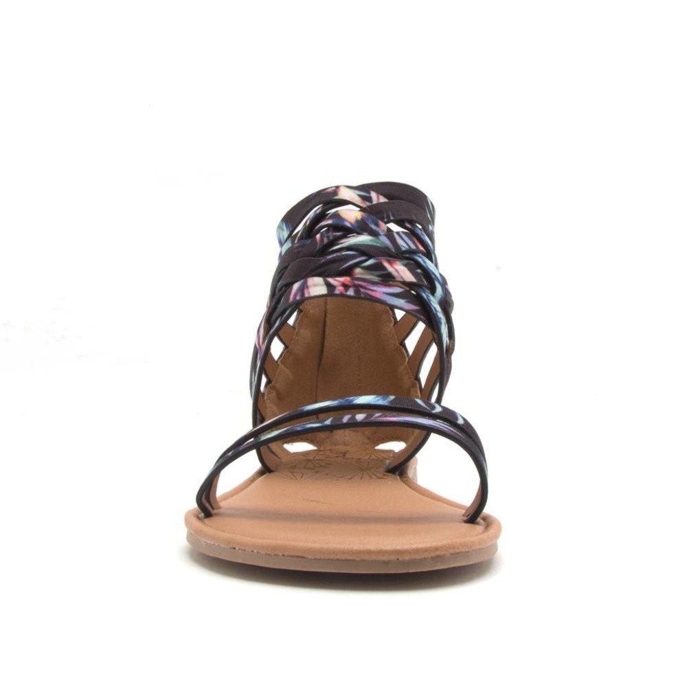 Strappy ankle wrap floral sandal - Picture 6 of 8
